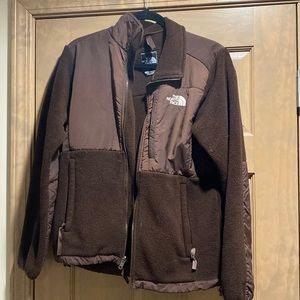 The North Face brown fleece jacket size medium